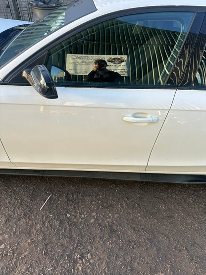 ✅2012 AUDI A4 B8 2.0D FRONT LEFT DOOR W/O MIRROR WHITE Y9C + WARRANTY A323 - Image 1