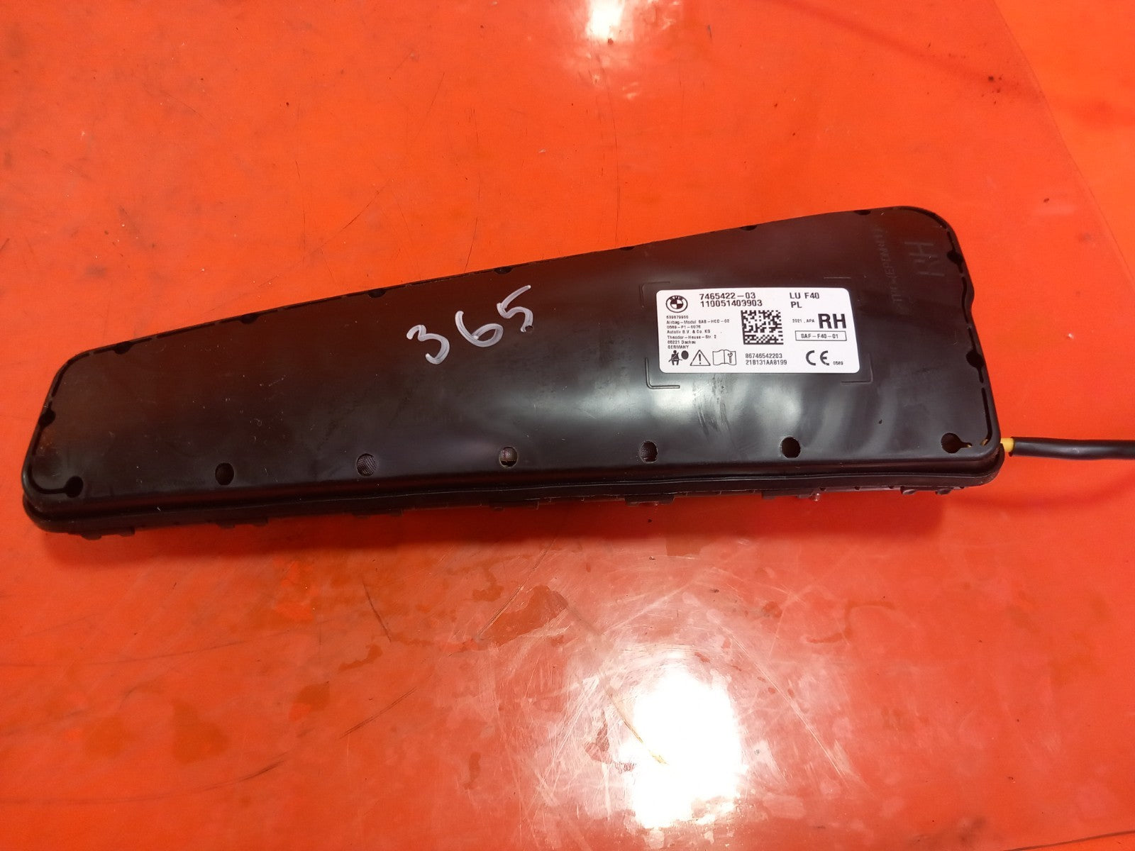 2021 BMW 1 Series F40 Front Right Seat Abag 7465422 Warranty A365 - Image 2