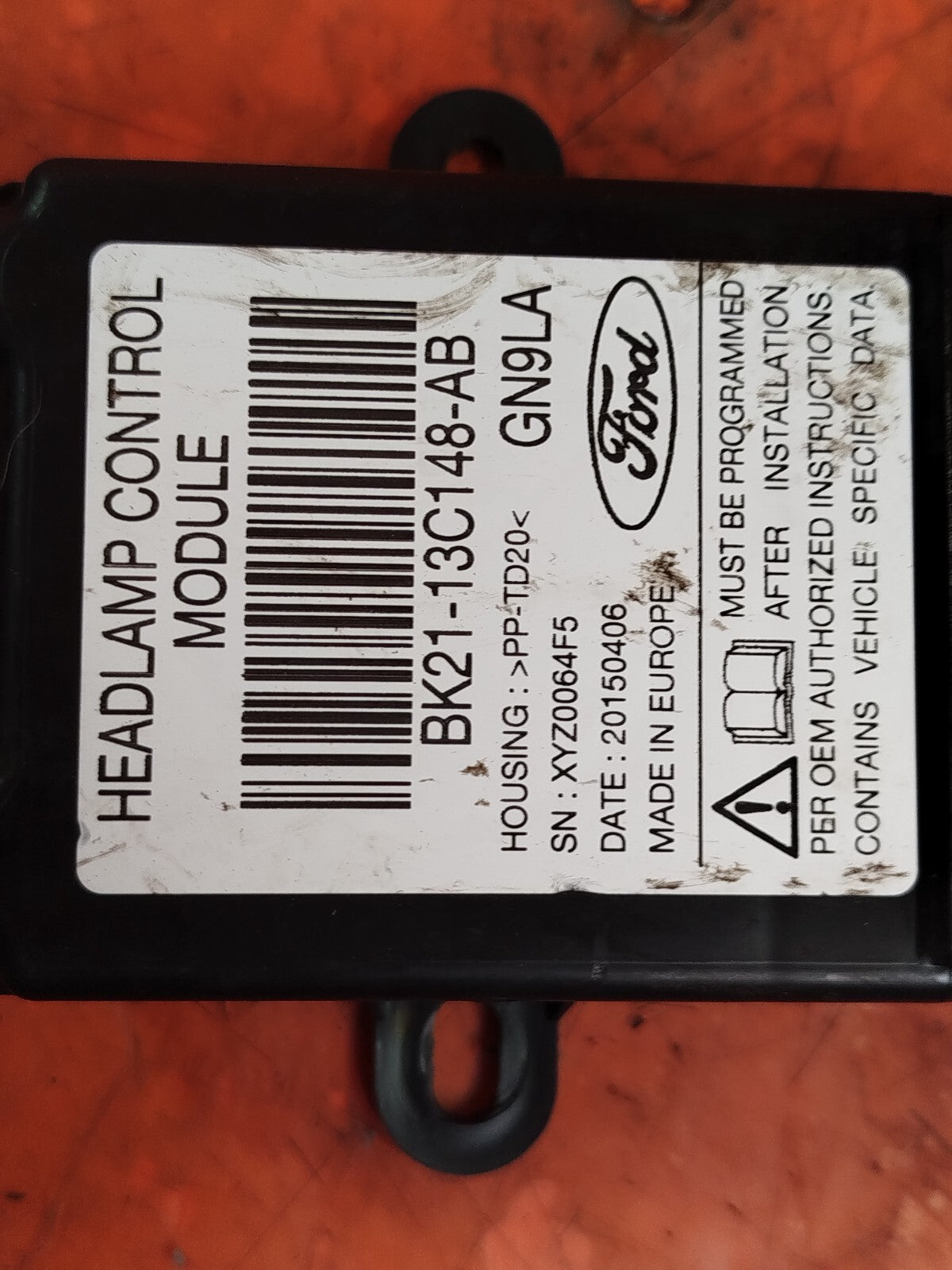 ✅2015 FORD TOURNEO CUSTOM V362 HEADLIGHT CONTROL MODULE BK2113C148AB + WARRANTY - Image 5