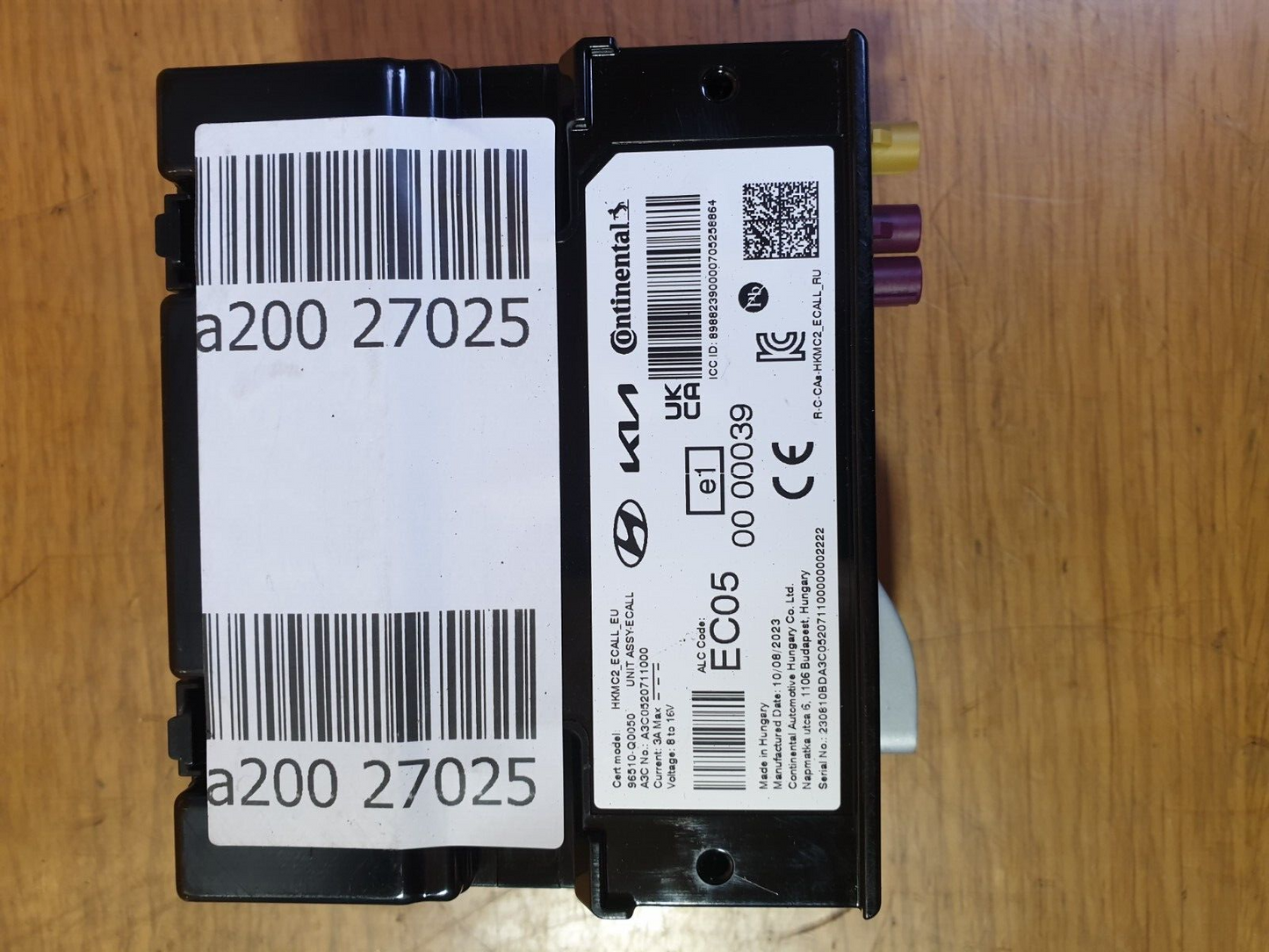 ✅2023 HYUNDAI BAYON PREM T-GDi 1.0P EMERGENCY CALL CONTROL MODULE ECU A200 - Image 12