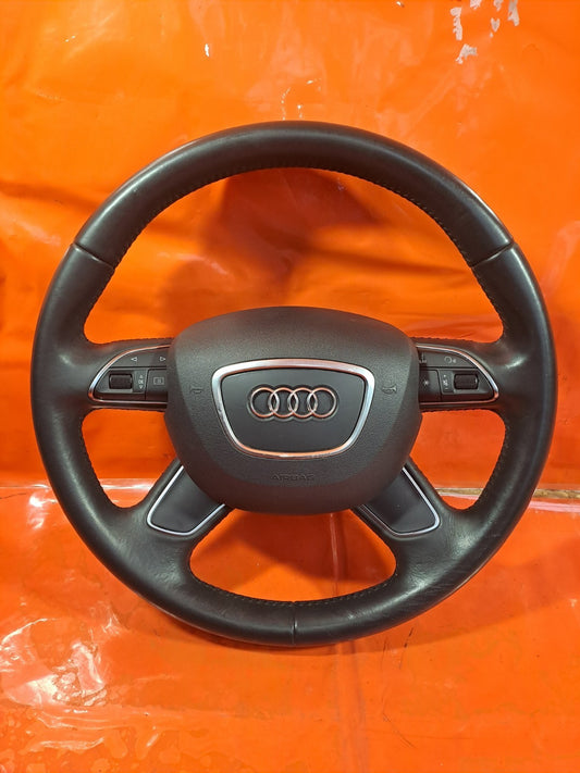 ✅AUDI A3 1.6 DIESEL 2013 MULTIFUNCTION LEATHER STEERING WHEEL 8U0419091B A338 - Image 1