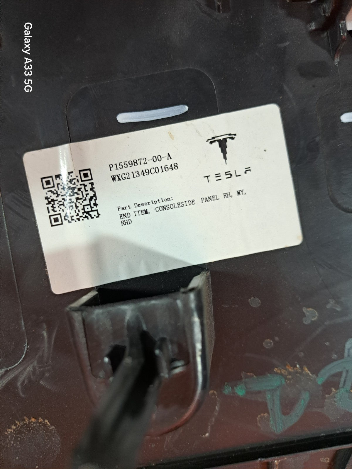 ✅2022 TESLA MODEL Y RIGHT CENTER CONSOLE TRIM 1559872-00-A + WARRANTY A172 - Image 4