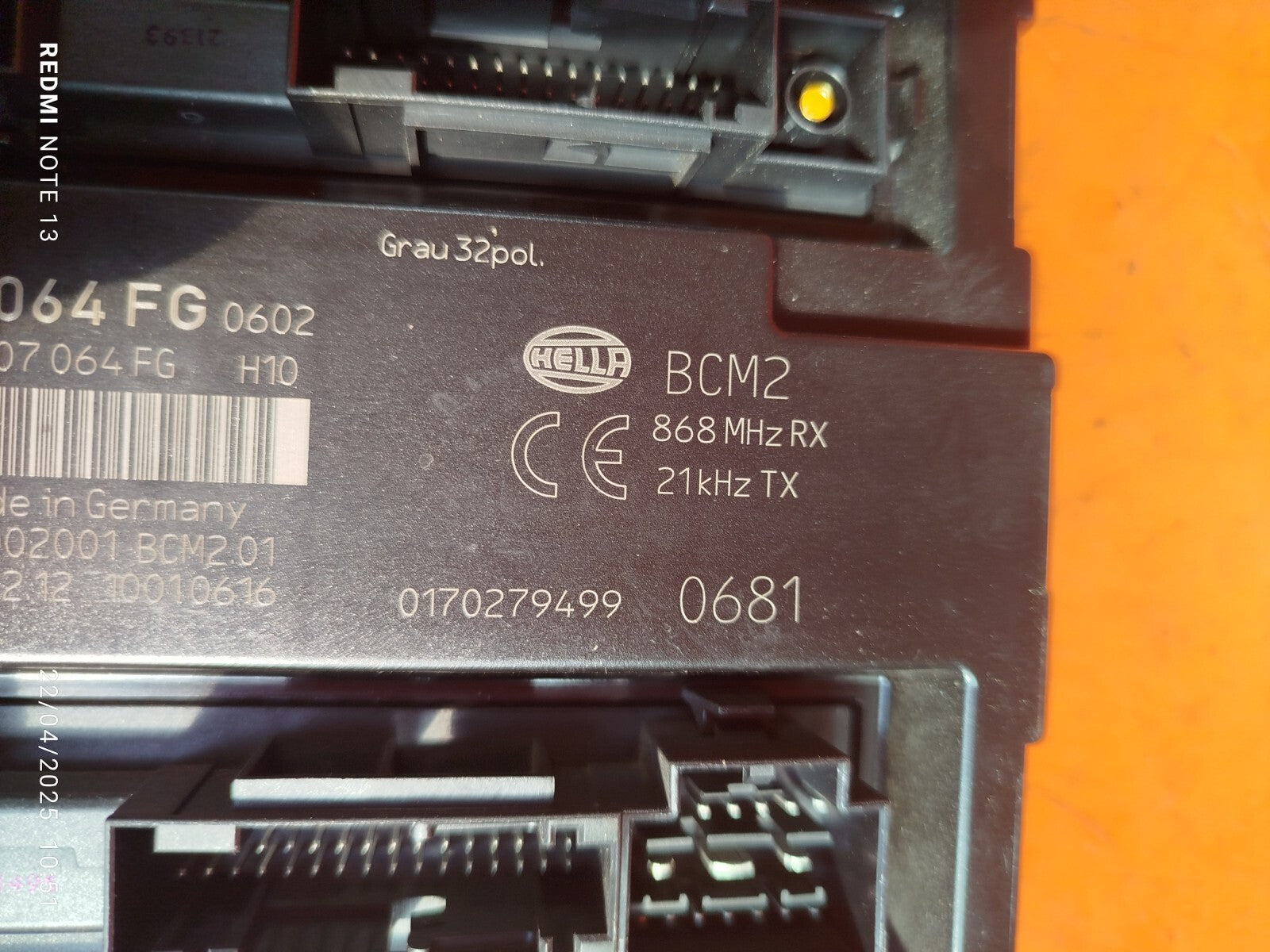 ✅AUDI Q5 S LINE 2.0 PETROL 2012 COMFORT CONTROL MODULE UNIT 8K0907064FG Warranty - Image 9