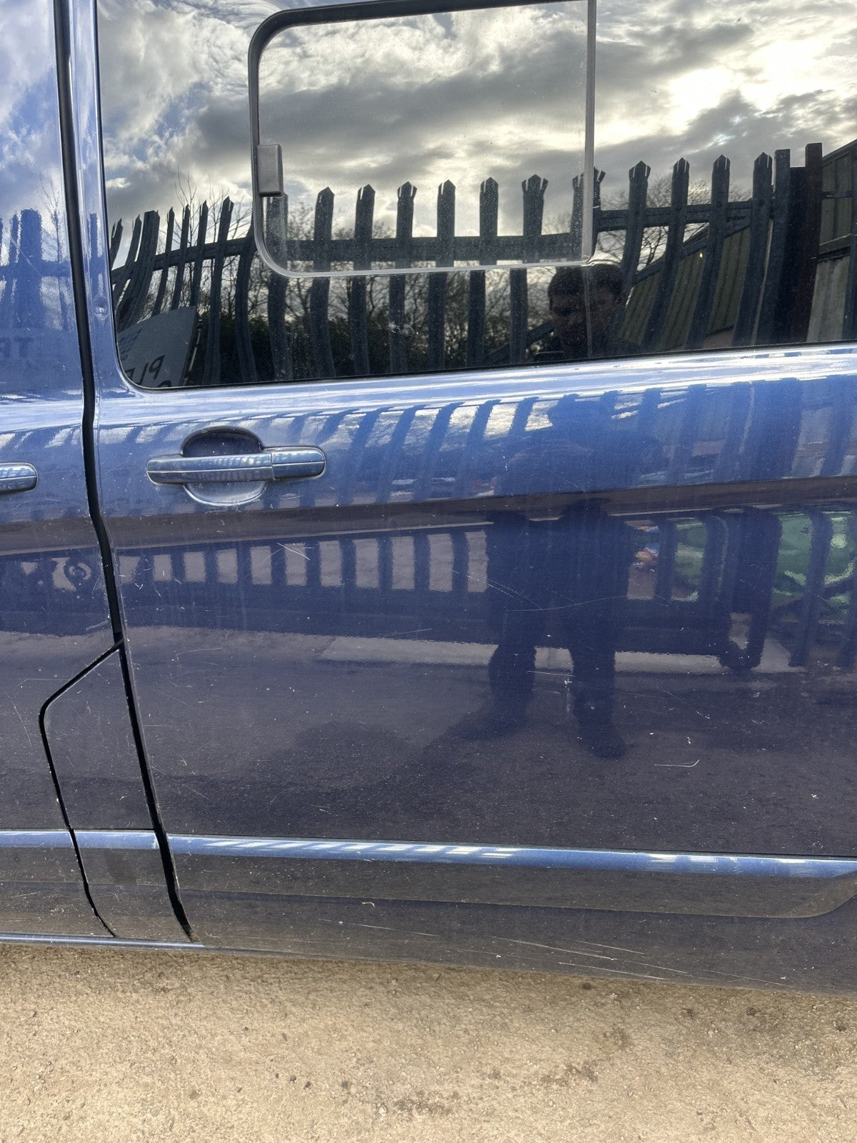 ✅2014 Ford Transit Custom Left Sliding Door Bare Blue + Warranty A379 - Image 4