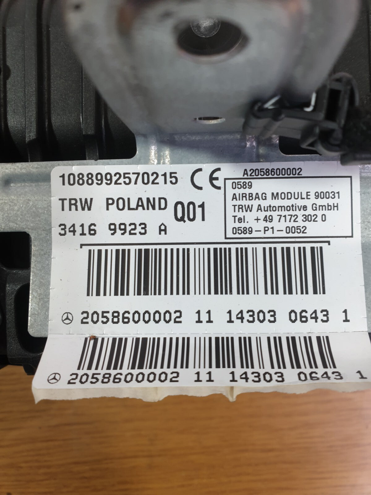 ✅2014 MERCEDES C CLASS W205 2.1D DASHBOARD ABAG LEFT A2058600002 + WARRANTY A084 - Image 10