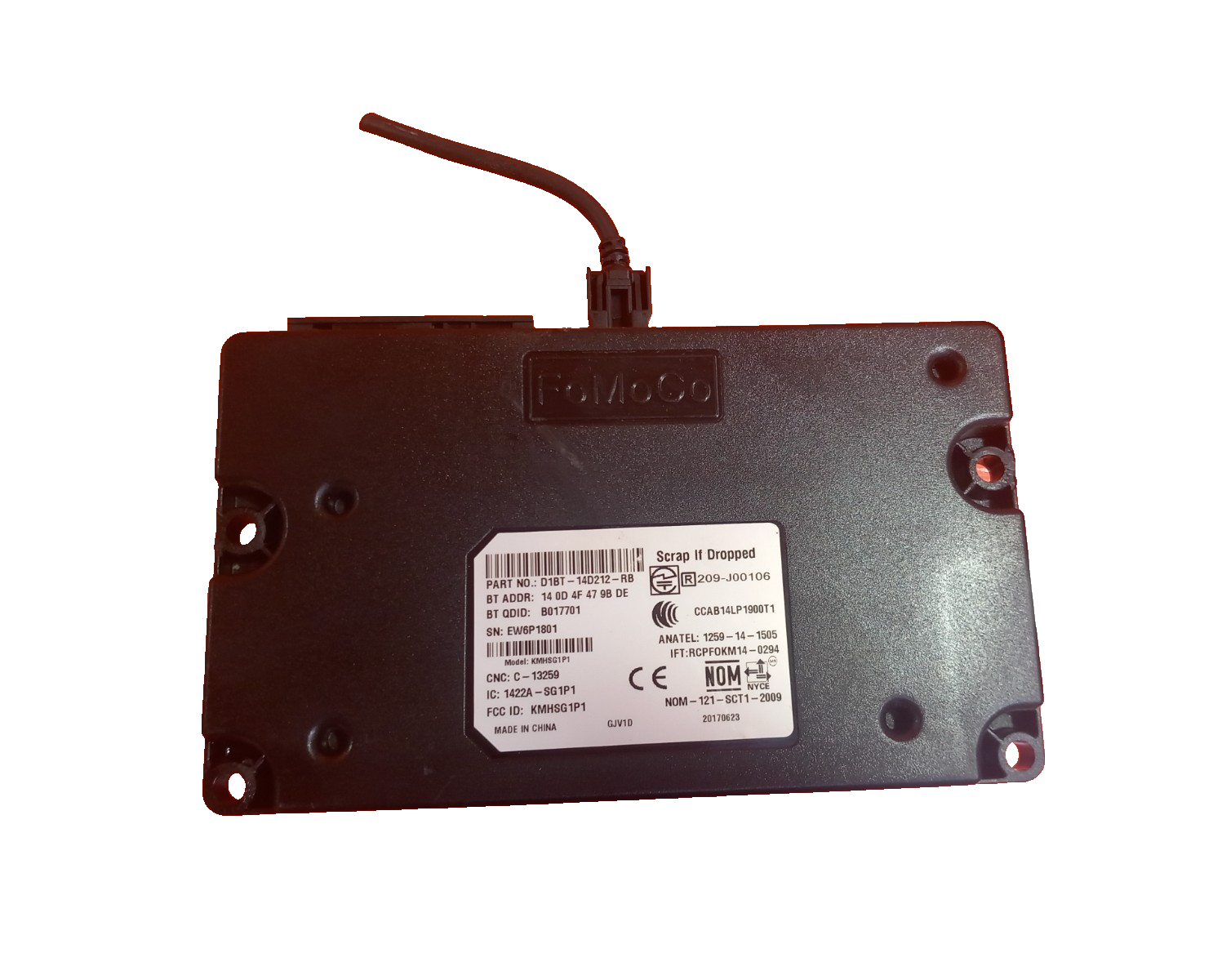 2017 Ford Transit Connect Bluetooth Control Module D1BT-14D212-RB Warranty A369 - Image 1