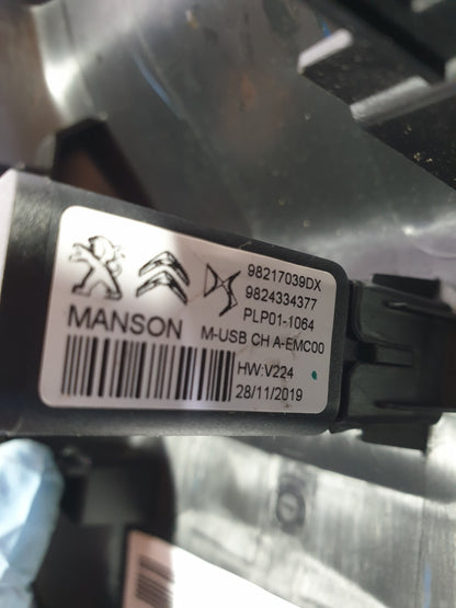 ✅2020 PEUGEOT 208 ALLURE EV USB PORTS TRIM 9824334377 Warranty A197 - Image 9