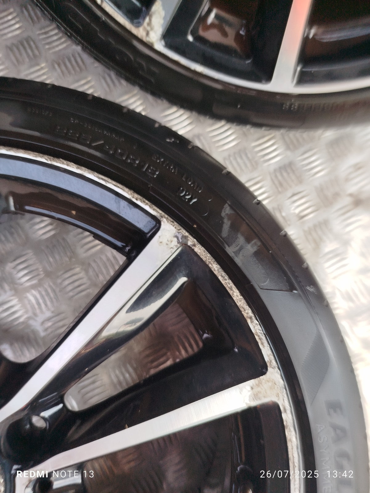 ✅2012 MERCEDES B CLASS W246 ALLOY WHEEL & TYRE SET 225/40 ZR18 A2464011602 A299 - Image 7