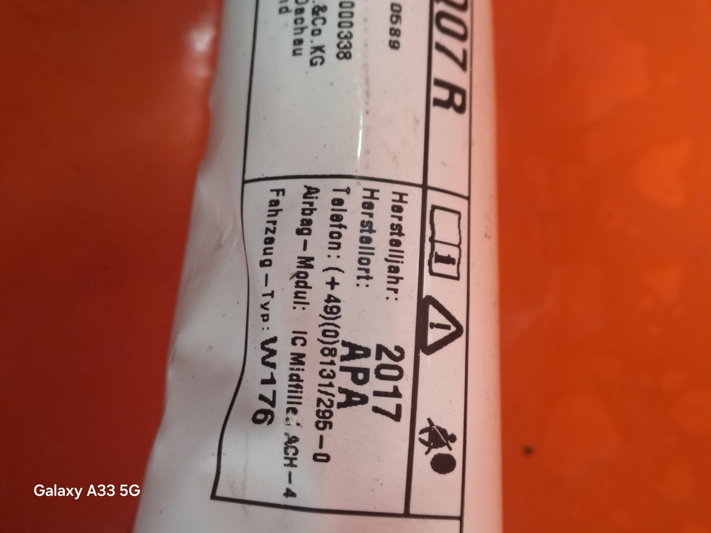 ✅MERCEDES A CLASS W176 ROOF ABAG CURTAIN RIGHT A1768600202 + WARRANTY xAA - Image 4