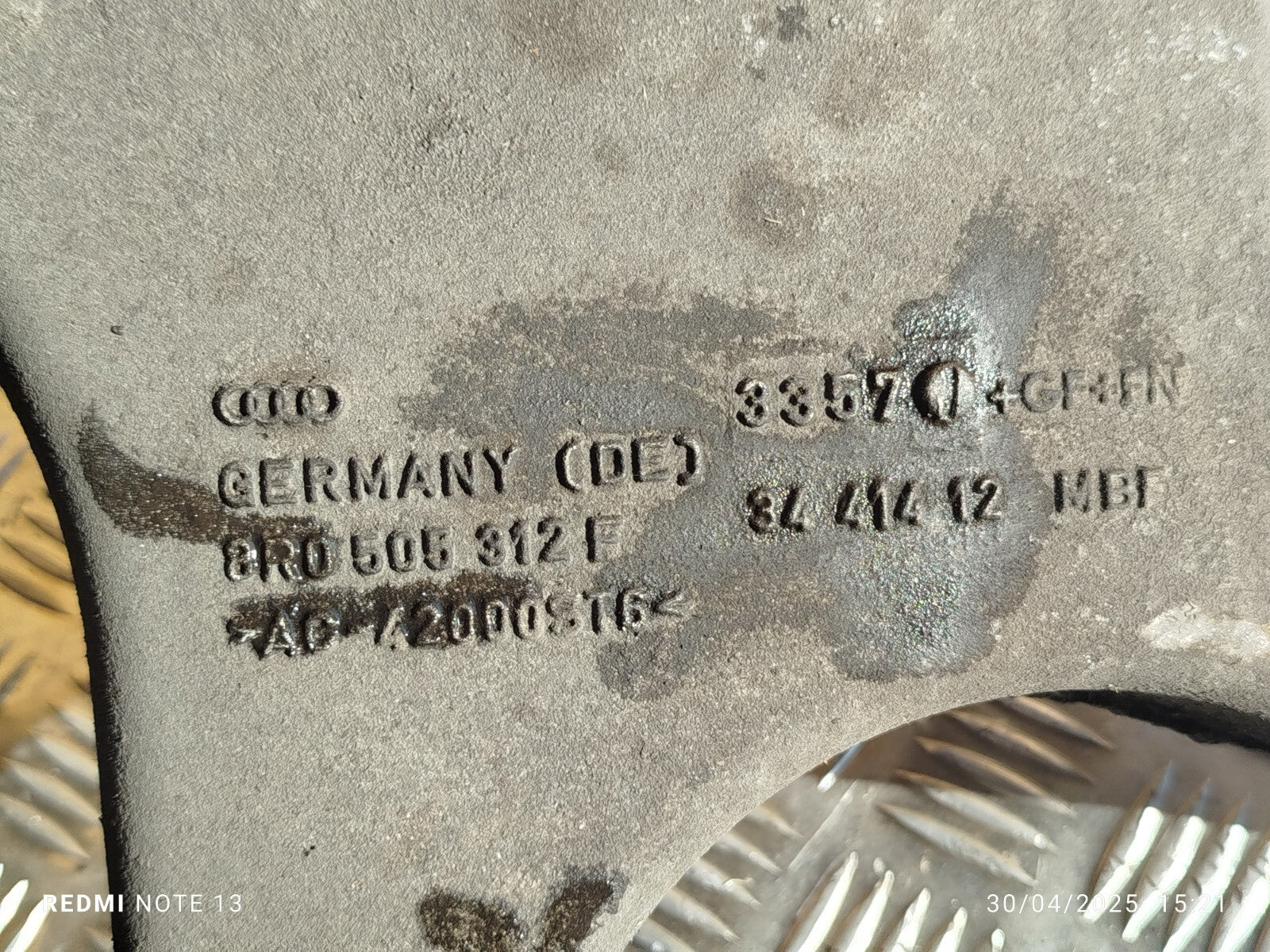 ✅Audi Q5 S Line 2.0 Petrol 2012 Rear Right Lower Control Arm 8R0505312F Warranty - Image 4