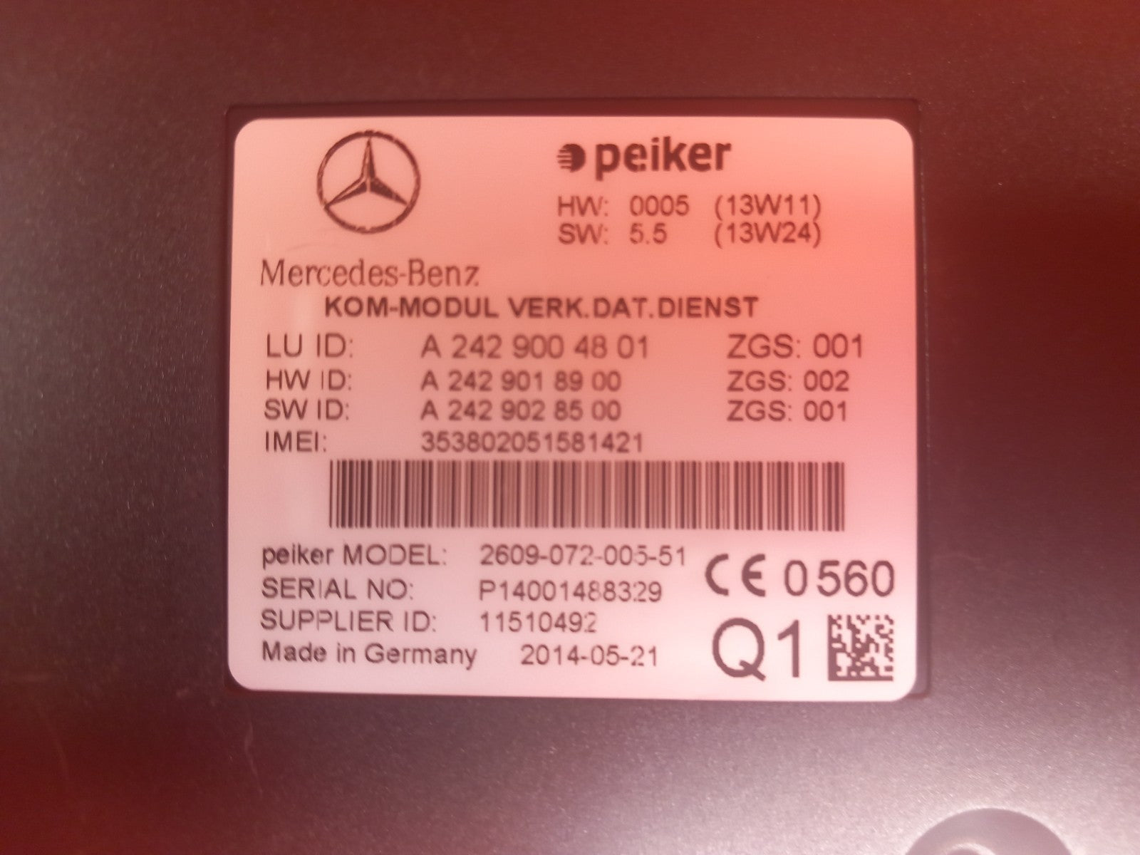 Mercedes A Class W177 Telematic Control Module A2429004801 Warranty xAA - Image 9