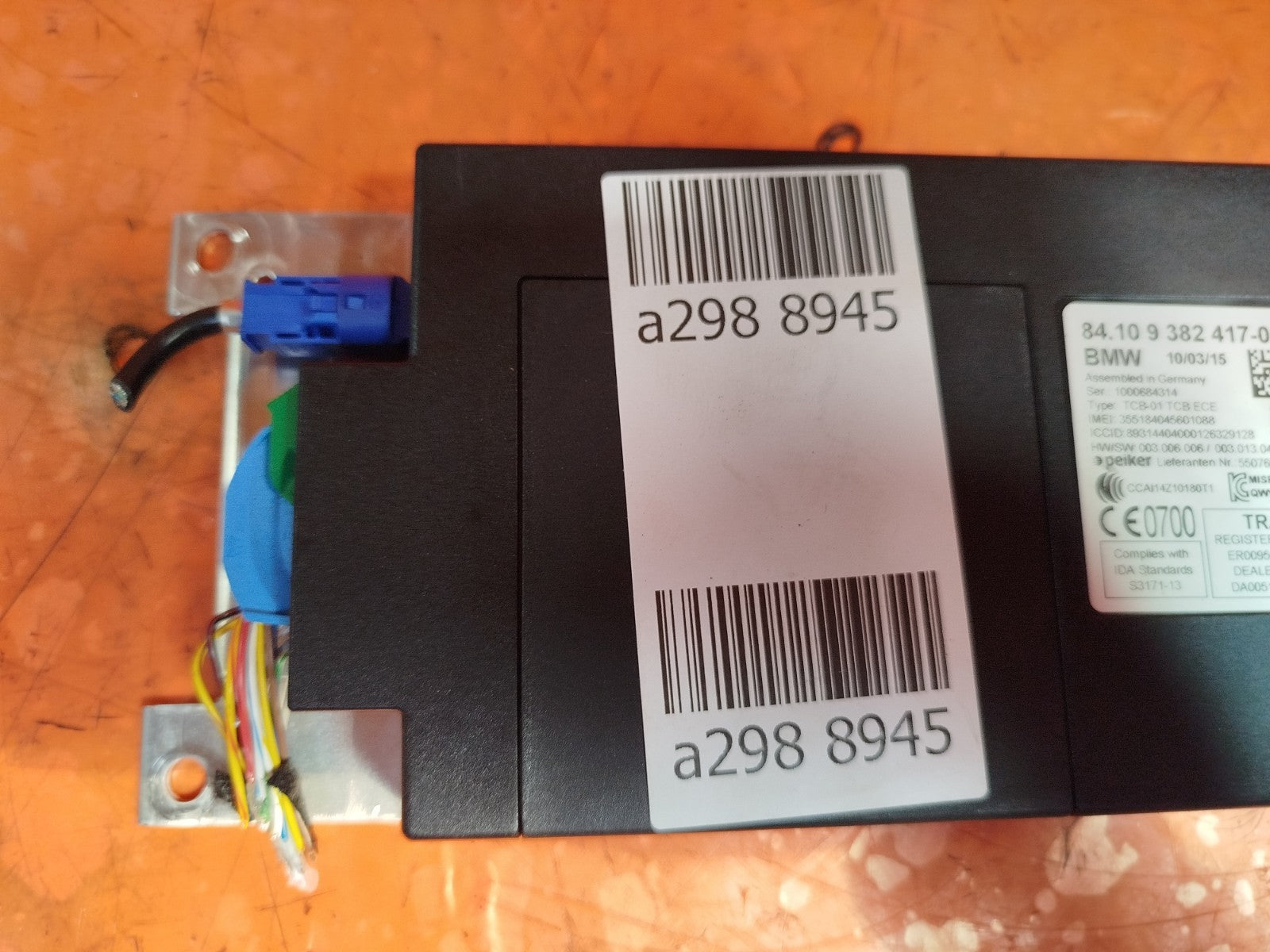✅2015 BMW 1 SERIES F21 TELEMATICS BLUETOOTH CONTROL MODULE 9382417 + WARRANTY - Image 4