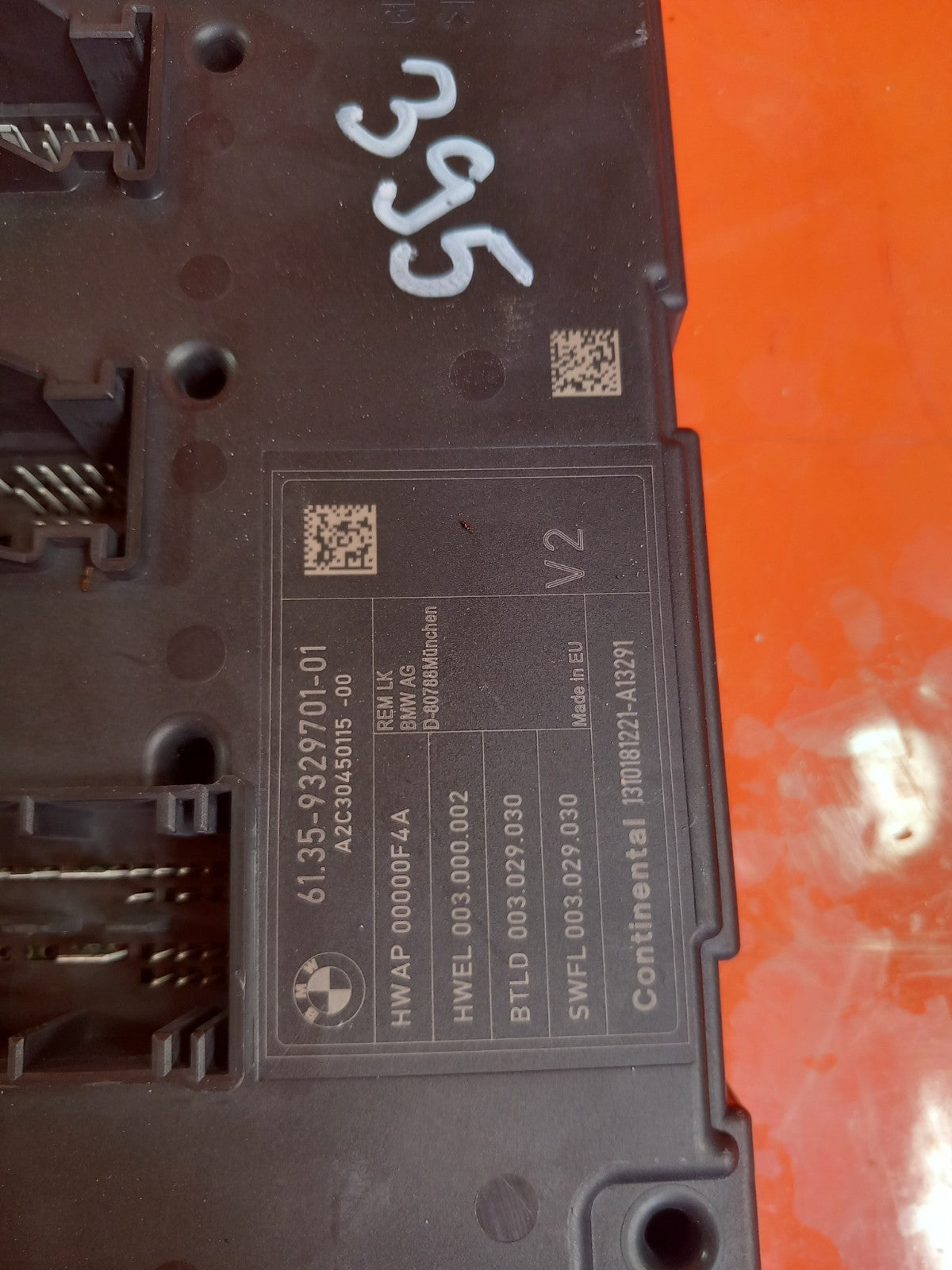 2013 BMW 3 Series F30 Xdrive M Sport Body Control Unit Module 9329701 A395 - Image 6