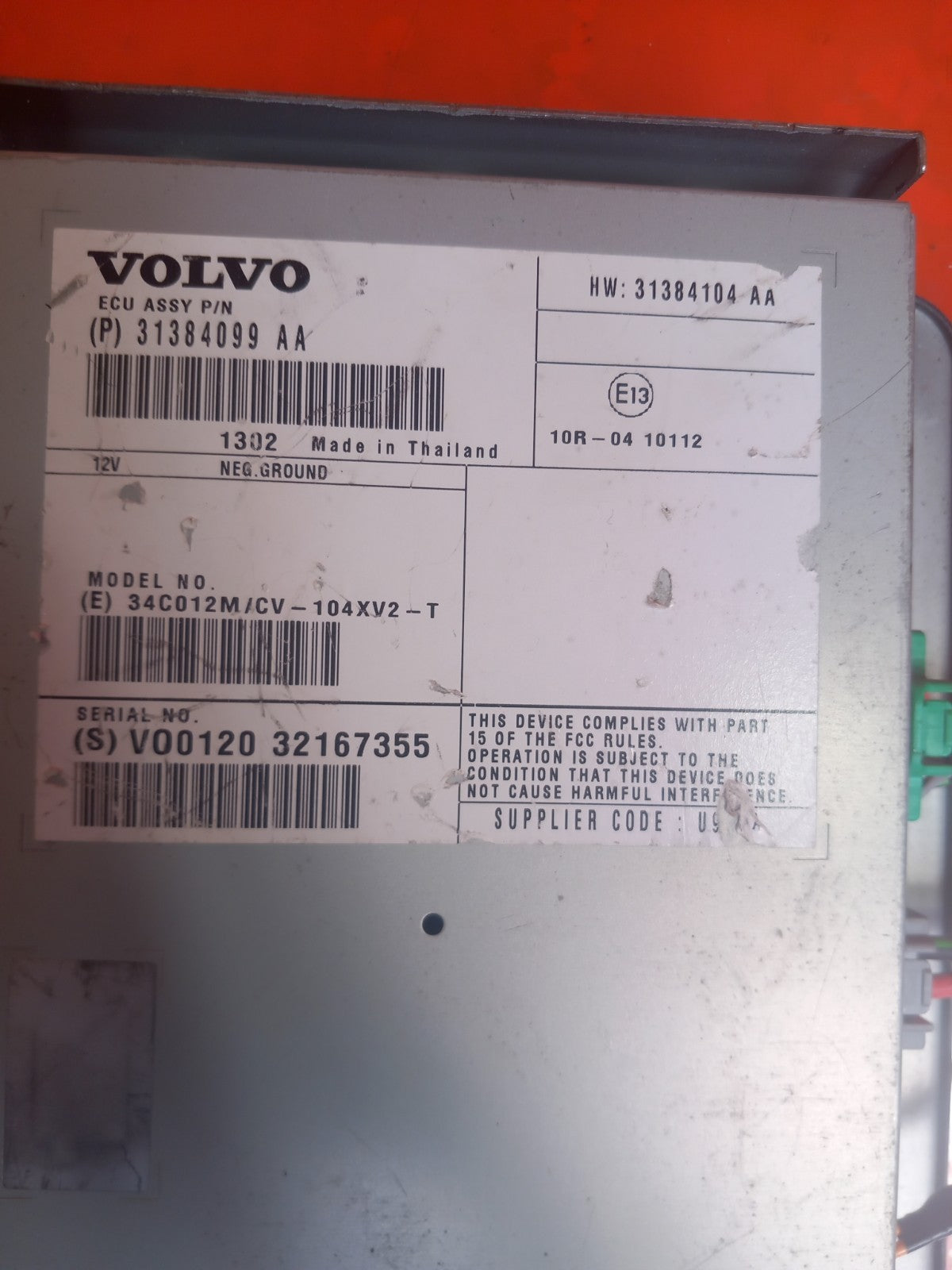 Volvo V40 S60 V60 2012-2019 Stereo Sound Amplifier 31384099AA Warranty xAA - Image 4