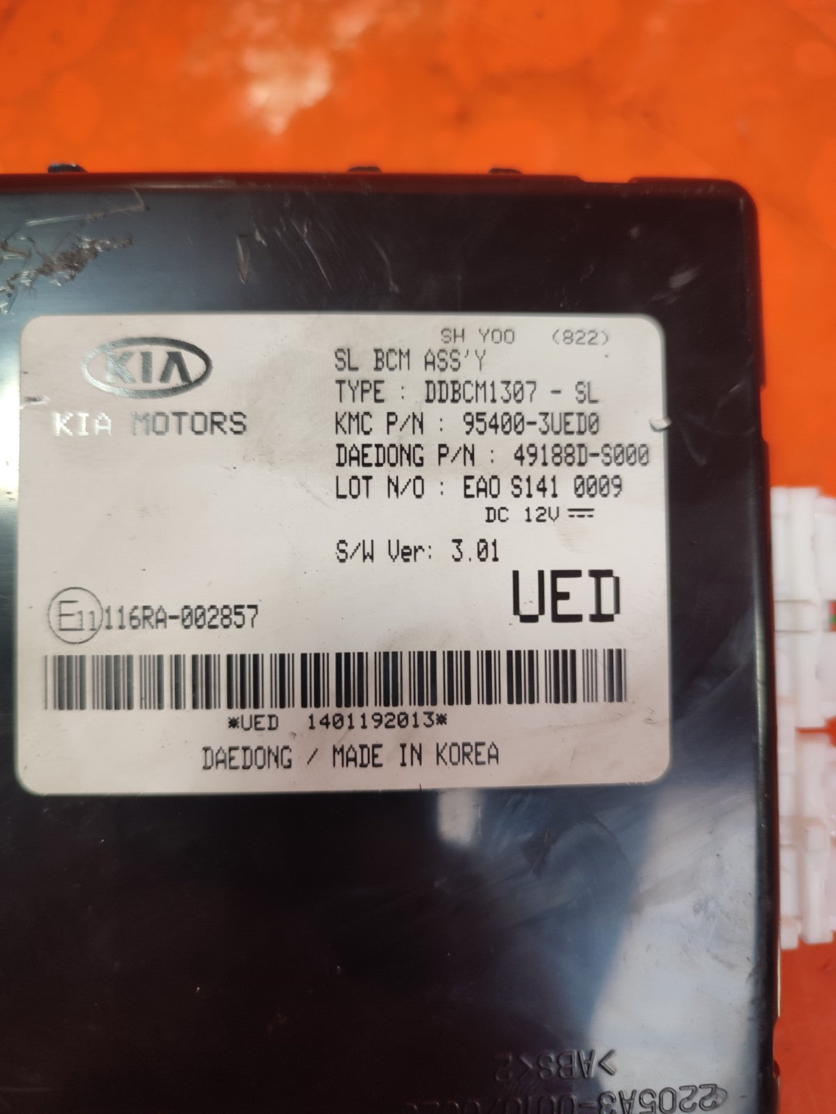 ✅KIA SPORTAGE MK3 1.7 DIESEL 2014 BODY CONTROL MODULE ECU 95400-3UED0 Warranty - Image 2