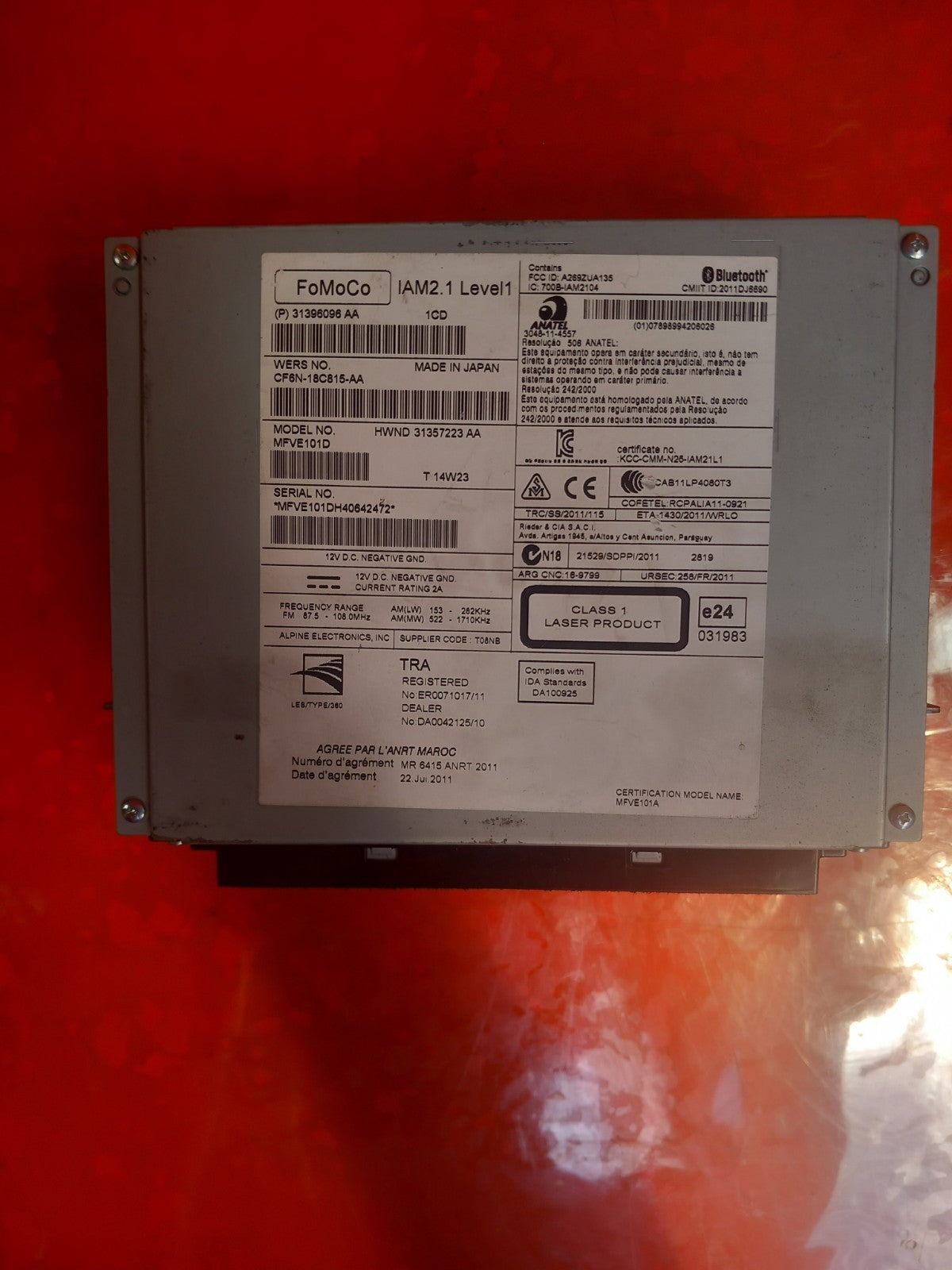 Volvo V40 Radio Head Unit CF6N-18C815-AA Warranty xAA - Image 11