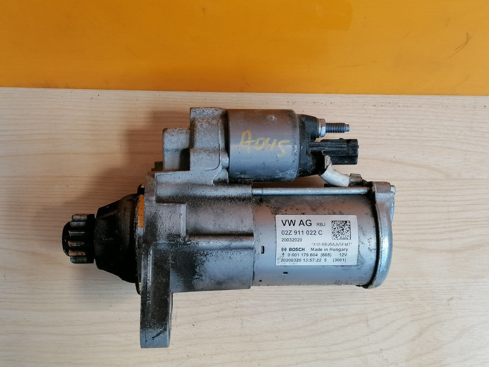 SKODA KAROQ 1.0 PETROL 2020 STARTER MOTOR 02Z911022C - Image 2