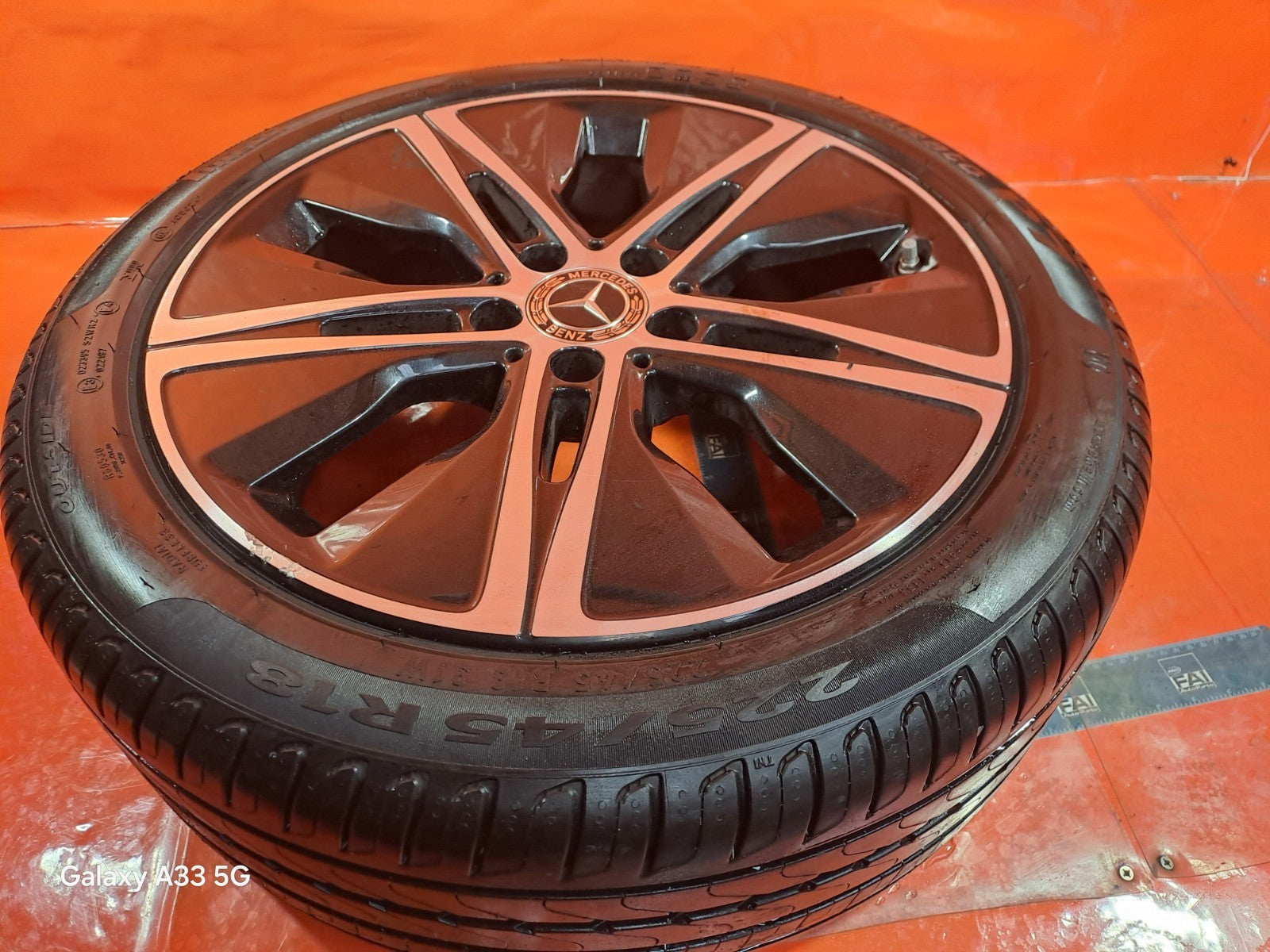 ✅MERCEDES A180 SPORT 2025 ALLOY WHEEL WITH TYRE 225/45 R18 A1774010500 A311 - Image 2
