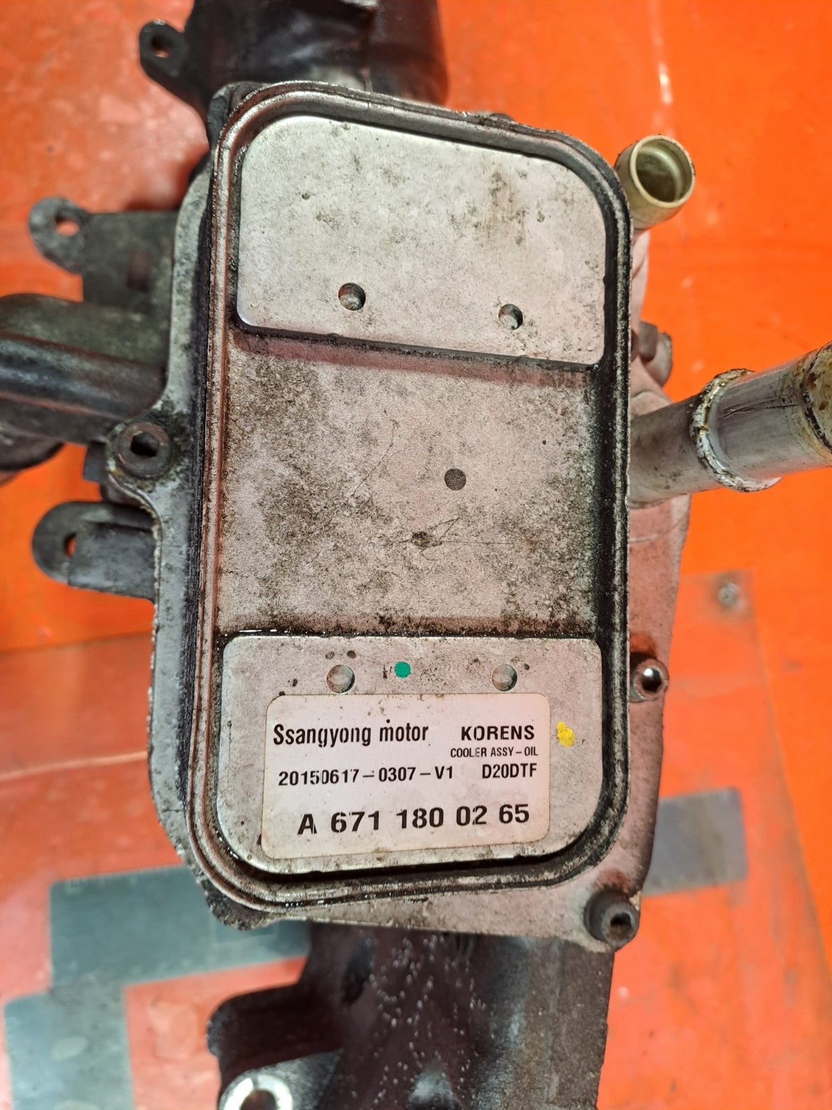 ✅SSANGYONG KORANDO 2.2 DIESEL 2015 OIL FILTER HOUSING & COOLER A6711800265 A337 - Image 6