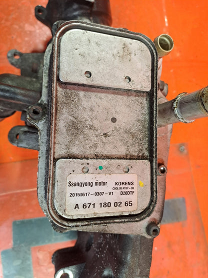 ✅SSANGYONG KORANDO 2.2 DIESEL 2015 OIL FILTER HOUSING & COOLER A6711800265 A337 - Image 6