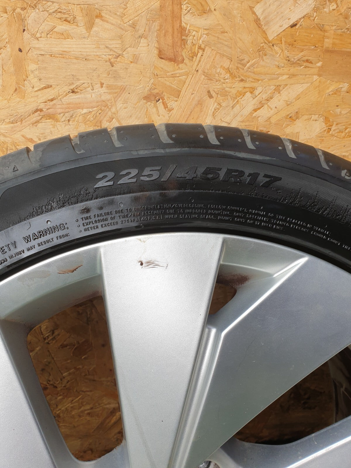 VW GOLF MK8 STYLE ETSI 1.5 PETROL 2022 ALLOY WHEEL WITH TYRE 225/45 R17 A191 - Image 3
