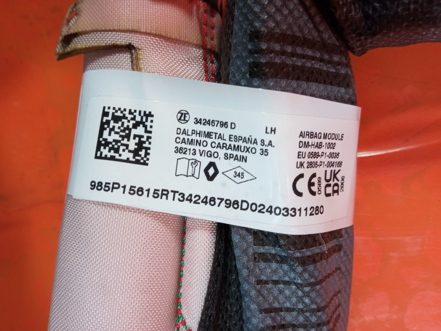 ✅2024 Dacia Duster Journey Passenger Side Roof Curtain Abag 985P15615R A364 - Image 11