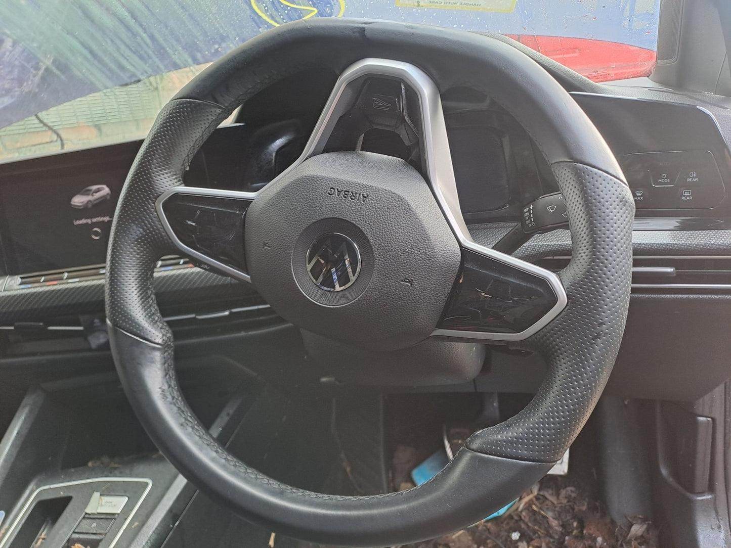 ✅VW GOLF R-LINE MK8 1.5 PETROL 2021 MULTIFUNCTION LEATHER STEERING WHEEL A349 - Image 1