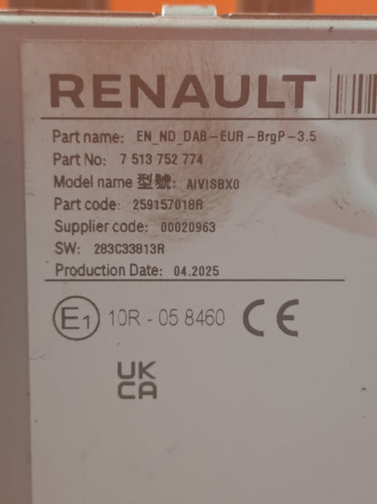 ✅2025 RENAULT CLIO V B7 MULTIMEDIA HEAD UNIT 259157018R + WARRANTY A331 - Image 12