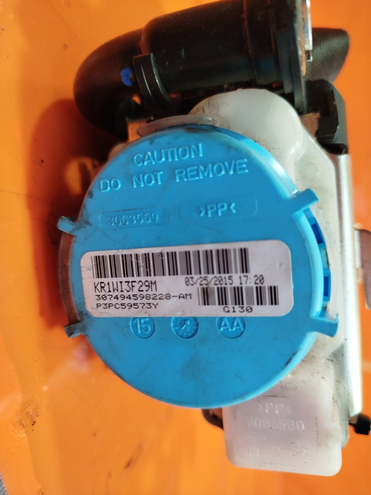 ✅MERCEDES W176 A180 AMG SPORT 1.5 DIESEL 2013 FRONT RIGHT SEAT BELT 307494598228 - Image 7