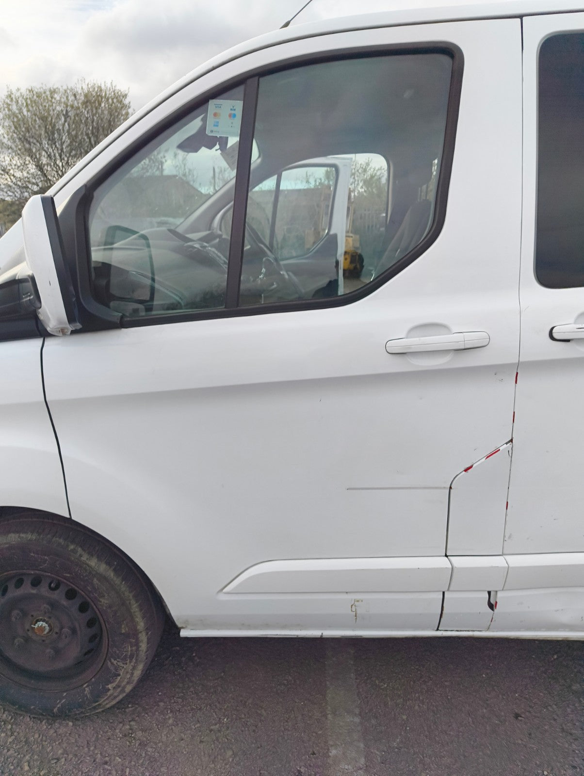 ✅Ford Tourneo Custom 2.2 Diesel 2015 Front Left Door Bare White Scratches A377 - Image 1