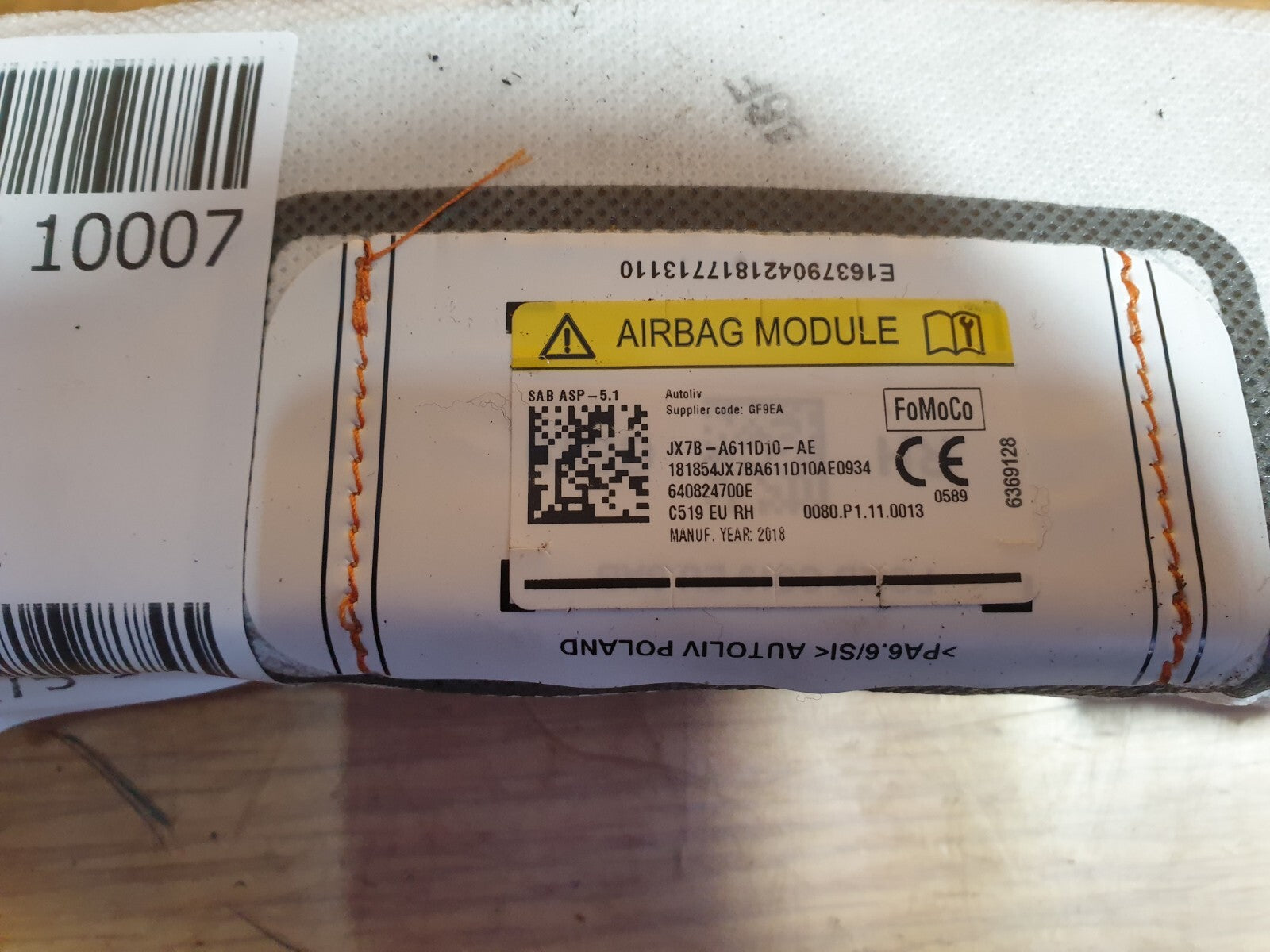 ✅2018 FORD FOCUS MK4 FRONT RIGHT SEAT ABAG JX7B-A611D10-AE + WARRANTY A175 - Image 3