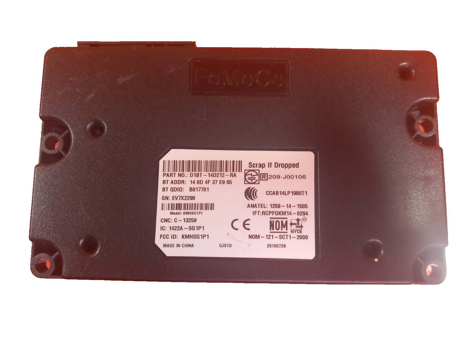 Ford Fiesta MK7 Bluetooth Control Module D1BT-14D212-RA Warranty xAA - Image 1