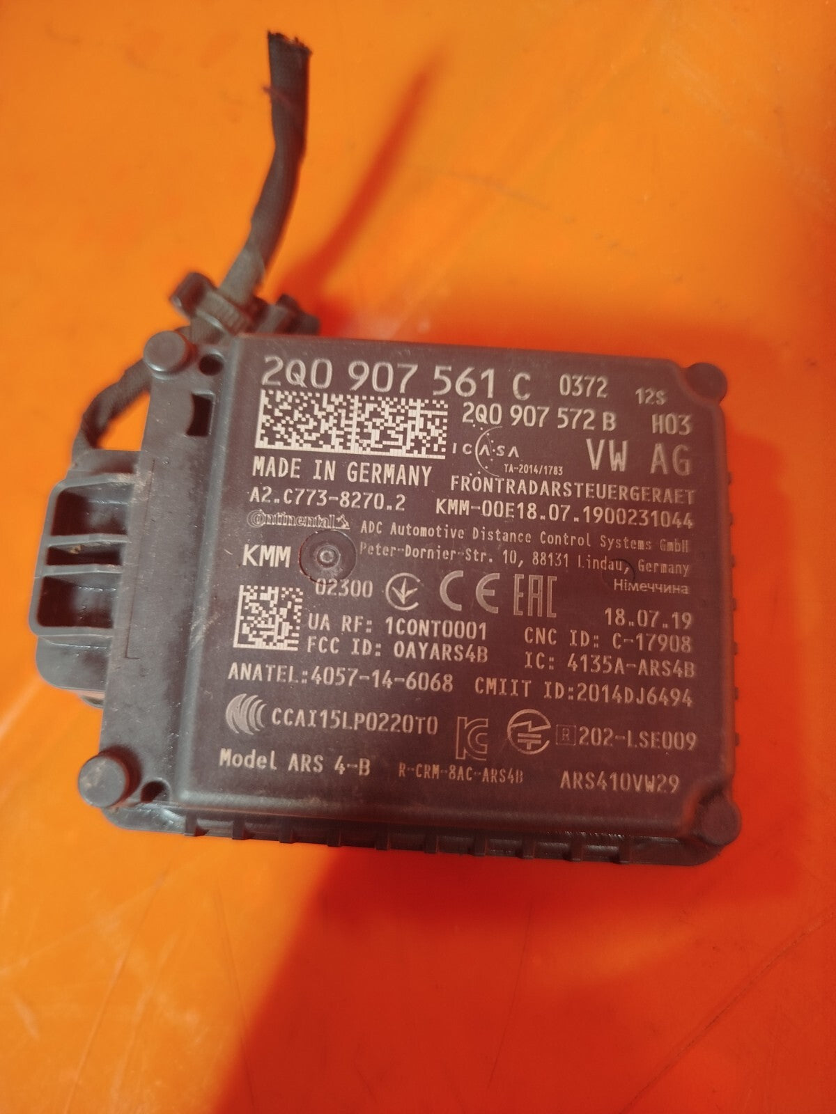 ✅SEAT ARONA FR 1.0 PETROL 2019 RADAR SENSOR 2Q0907561C Warranty A217 - Image 3