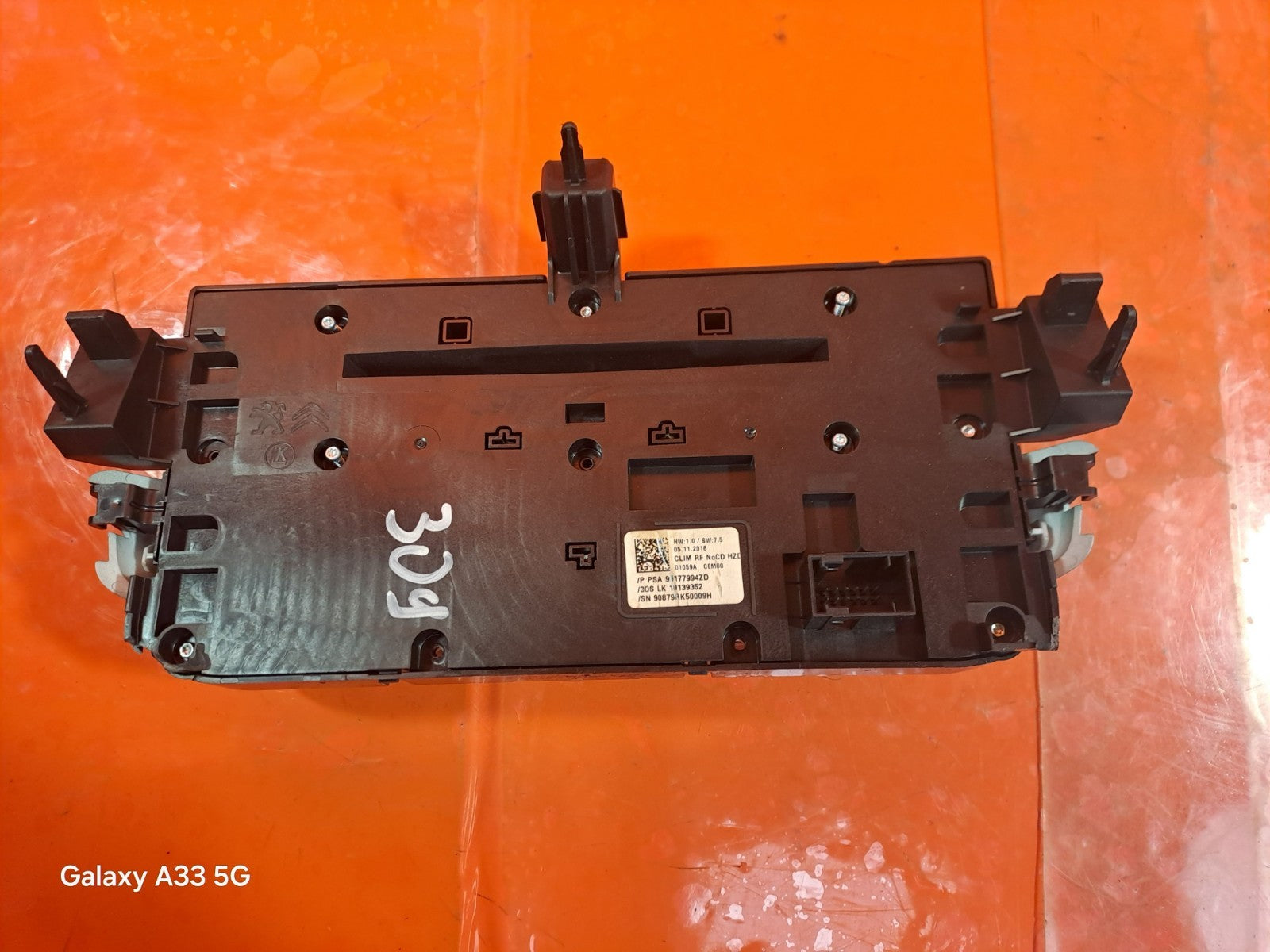 ✅PEUGEOT 308 1.5 DIESEL 2019 HEATER CLIMATE CONTROL PANEL SWITCH 98177994ZD A309 - Image 6