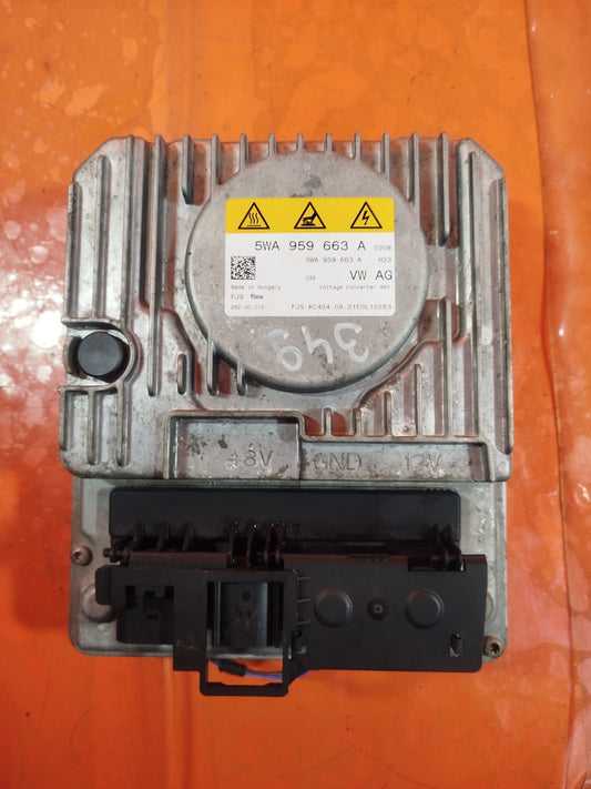 ✅2021 VW GOLF R-LINE MK8 VOLTAGE CONVERTER MODULE ECU 5WA959663A + WARRANTY A349 - Image 1