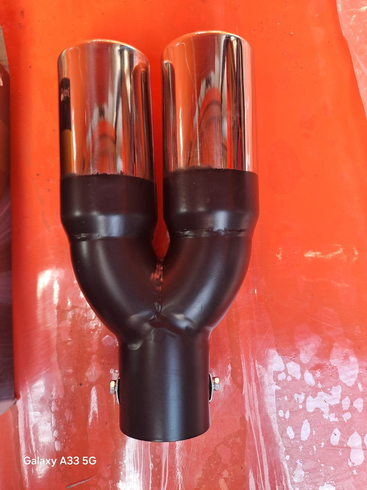 ✅UNIVERSAL TWIN DOUBLE SPORT CHROME EXHAUST PIPE TRIM TIP TAIL STAINLESS STEEL - Image 9
