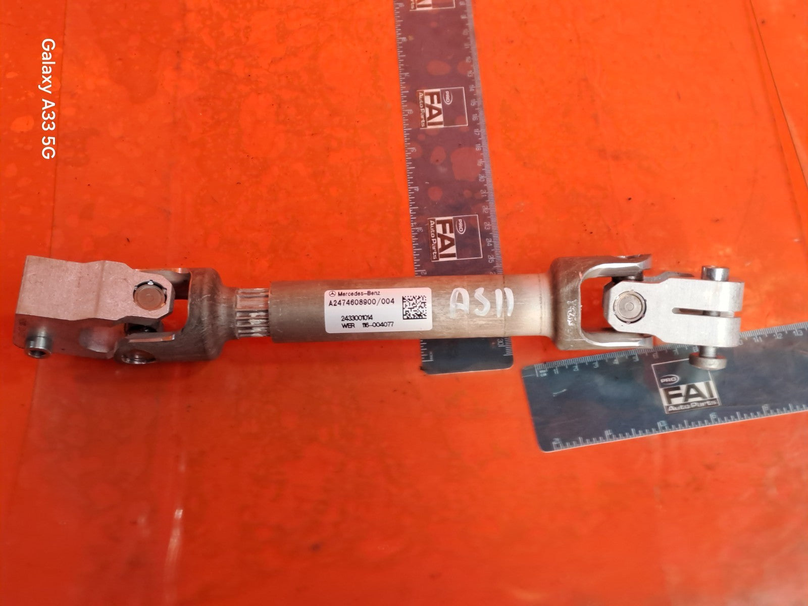 ✅2025 MERCEDES A CLASS W177 STEERING COLUMN SHAFT JOINT LINK A2474608900 A311 - Image 1
