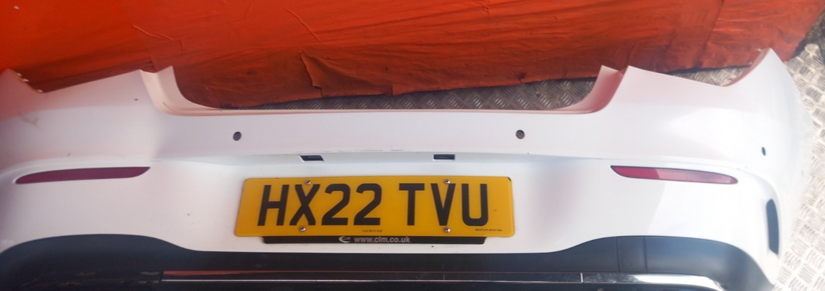 2022 Mercedes CLA W118 AMG Line Rear Bumper White Warranty A374 - Image 1