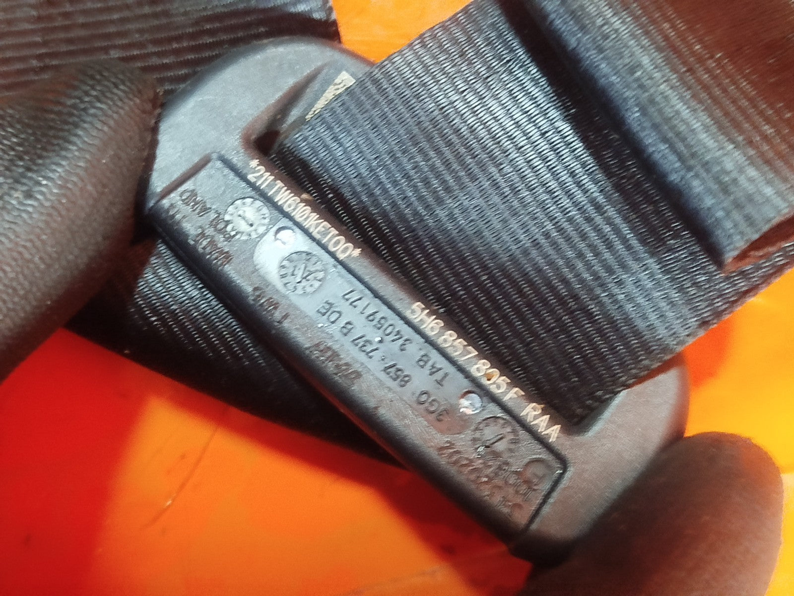 ✅2021 VW GOLF R-LINE MK8 REAR SEAT BELT RIGHT 3G0857737B + WARRANTY A349 - Image 7