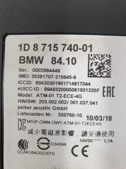 ✅2018 BMW 4 SERIES F33 2.0D TELEMATIC CONTROL MODULE ECU 8715740 + WARRANTY A165 - Image 12