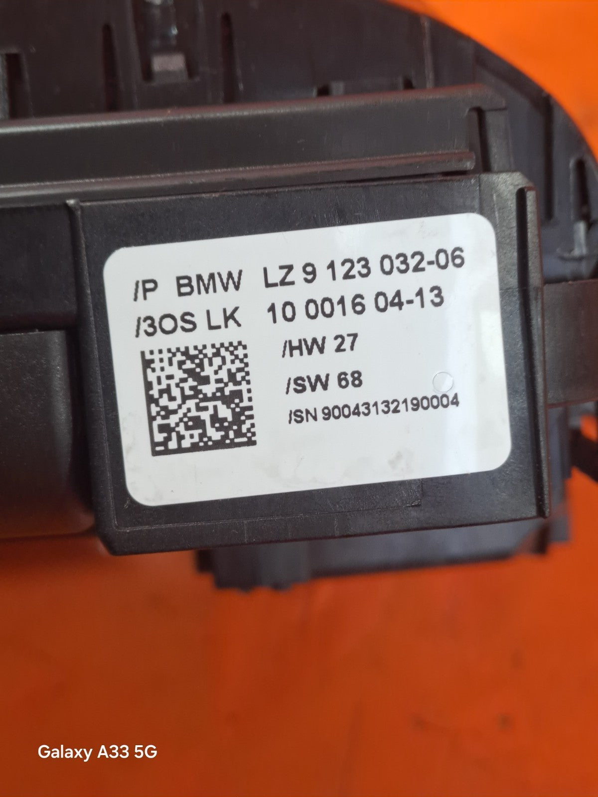 ✅2013 BMW 1 SERIES E88 WIPER INDICATOR STALK SQUIB 9123032 + WARRANTY A348 - Image 12