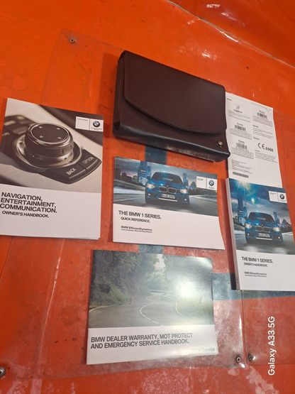 ✅BMW 1 SERIES OWNERS MANUAL HANDBOOK WALLET + WARRANTY  xAA - Image 5