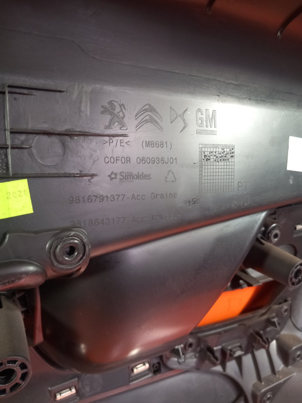 Vauxhall Combo MK4 2020 Front Right Door Card 9816791377 Warranty A414 - Image 12