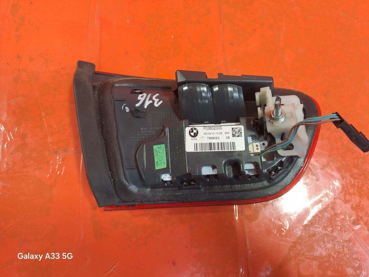 ✅BMW 118D F20 2.0 Diesel 2015 Rear Right Inner Tail Light 7359020 Warranty A316 - Image 9
