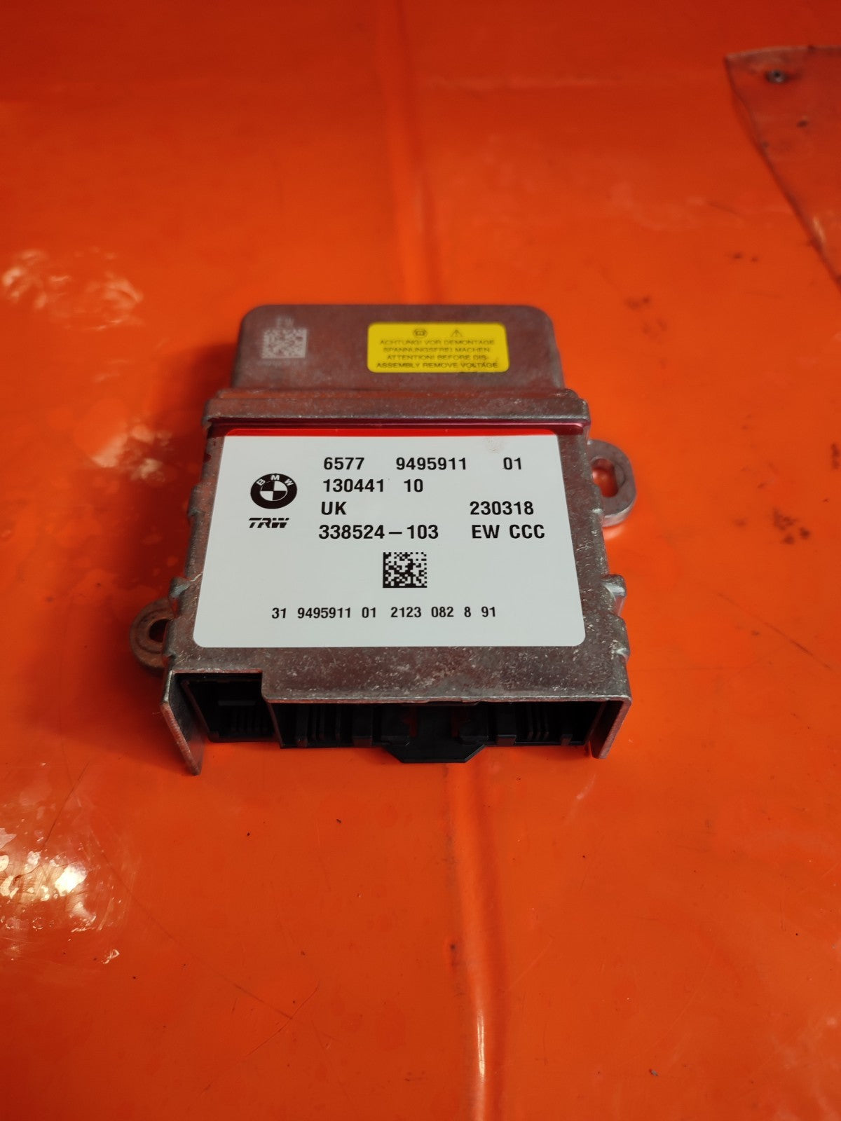 ✅BMW X1 F48 2.0 PETROL 2018 AIRBAG CONTROL MODULE 9495911 Warranty A303 - Image 2