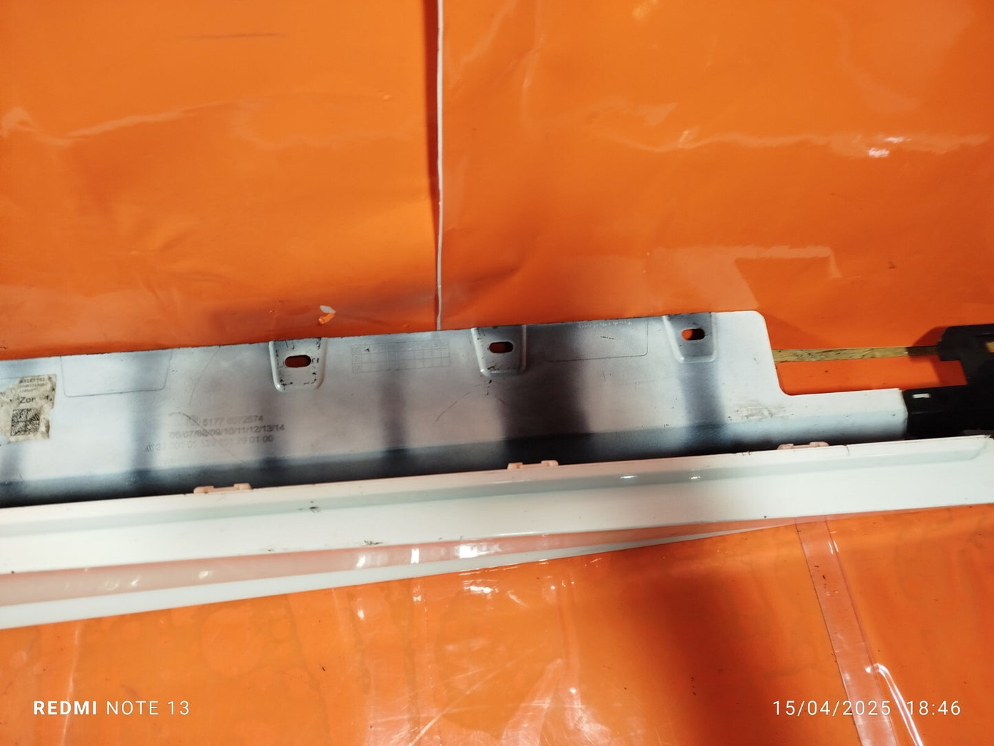 2023 BMW 1 Series F40 Right Side Skirt White 8072574 scratches Warranty A151 - Image 7