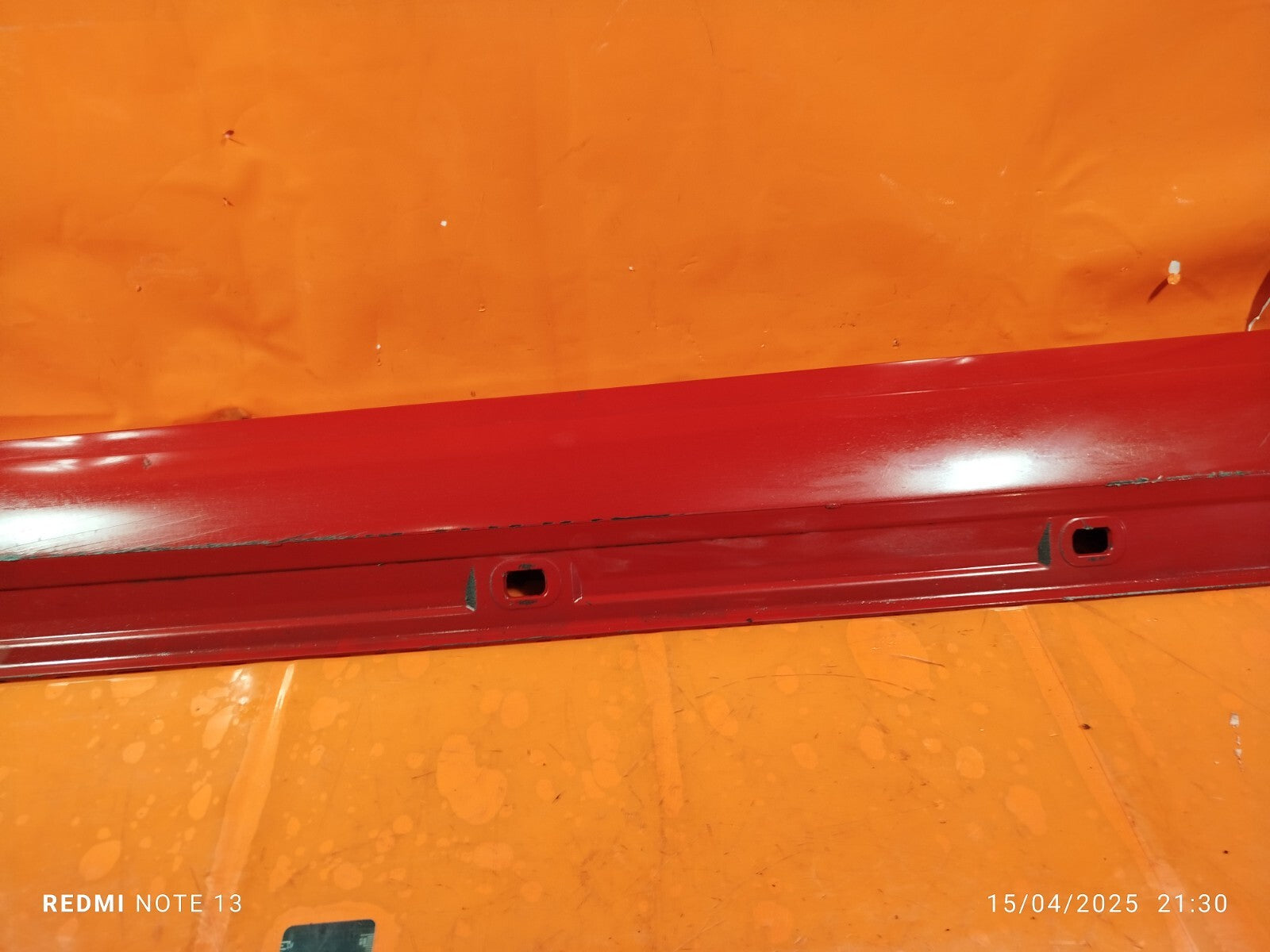 ✅MERCEDES W176 A180 AMG SPORT 1.5 DIESEL 2013 LEFT SIDE SILL SKIRT RED A195 - Image 4