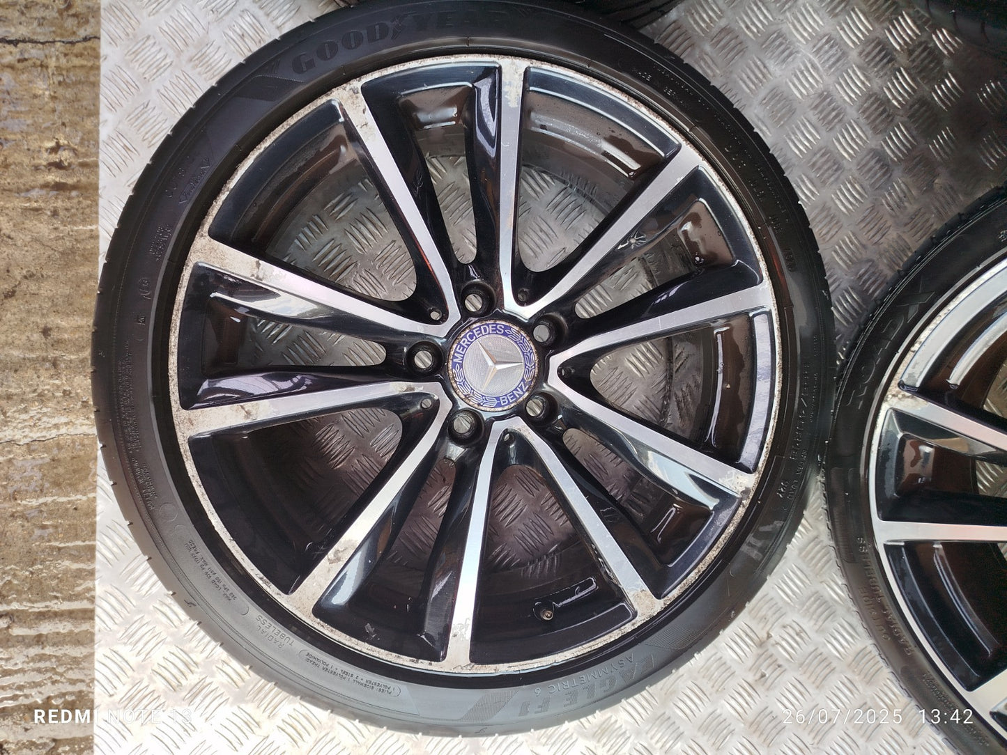 ✅2012 MERCEDES B CLASS W246 ALLOY WHEEL & TYRE SET 225/40 ZR18 A2464011602 A299 - Image 6