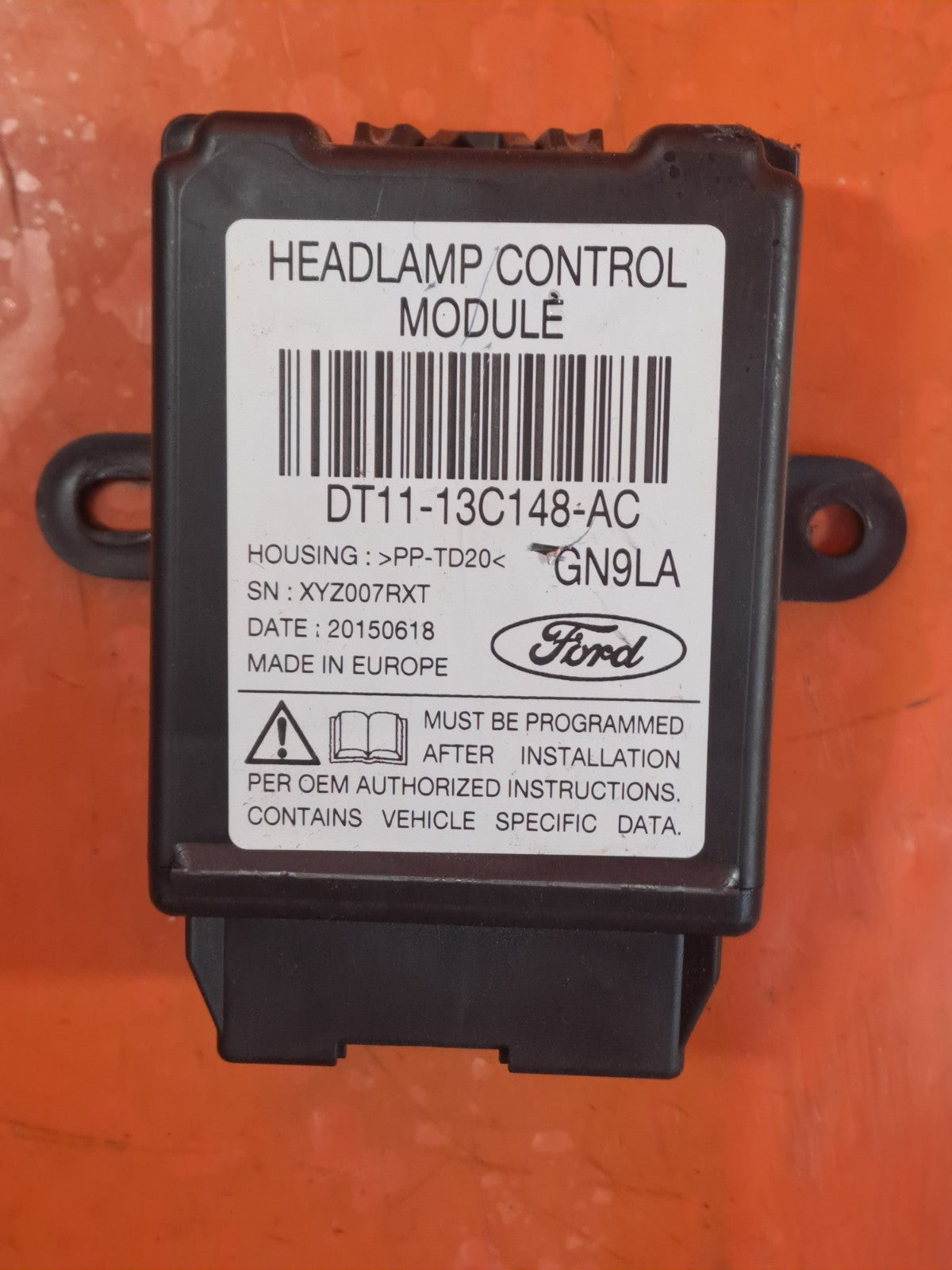 ✅FORD TRANSIT CONNECT 1.6 DIESEL 2015 HEADLIGHT CONTROL MODULE DT1113C148AC A355 - Image 3