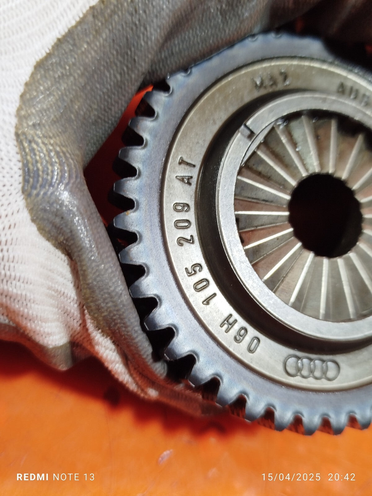 ✅AUDI A5 S LINE 2.0 PETROL 2010 CRANKSHAFT PULLEY SPROCKET 06H105209AT Warranty - Image 4